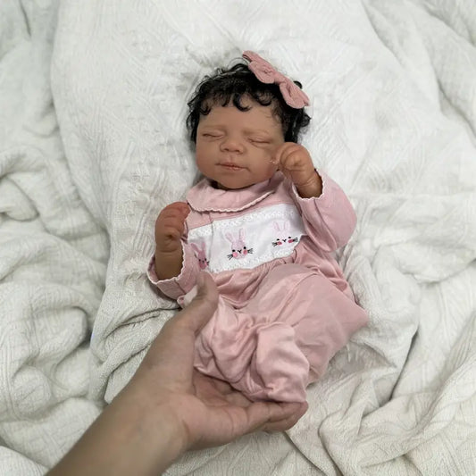 Poppy • 45cm Vinyl • Girl Reborn Baby Doll, Realistic Lifelike Reborn Girl Doll