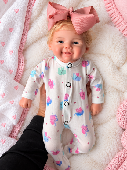33cm Full Body Silicone Reborn Doll – Realistic Baby Doll – Girl (Chloe)