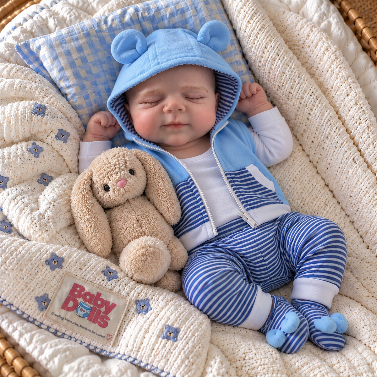 50cm Full Body Silicone Reborn Doll – Realistic Baby Doll – Boy (Evan)