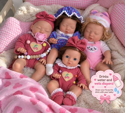 34cm Baby Doll  Full Body Silicone Reborn Doll – Girl