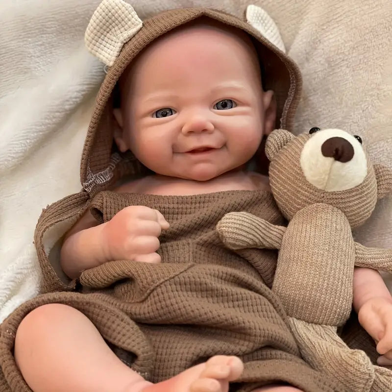 43cm Silicone Reborn Baby Doll – Realistic Lifelike Doll close-up view