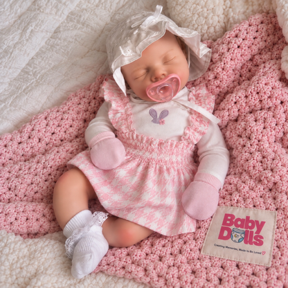 50CM Full Body Silicone Reborn Baby Doll - Realistic Life - Drinks & Wets - Girl (Amelia)