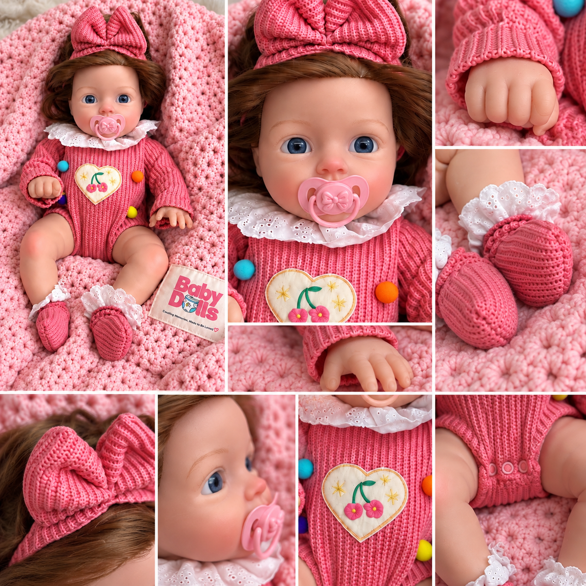 33cm Baby Doll Full Body Silicone Reborn Doll – Drinks & Wets - Girl (Suzi)