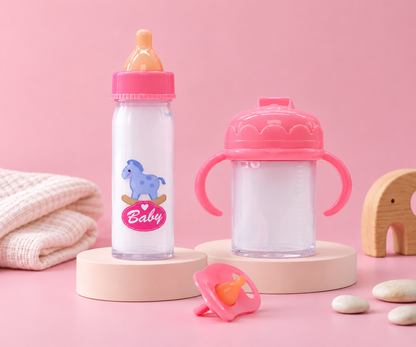 Magic Baby Bottle Toy Set, Doll Accessories, Simulated Milk Bottle Toy, Feeding Accessories