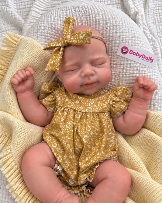 33cm Full Body Silicone Reborn Doll – Realistic Baby Doll – Girl (Evie)