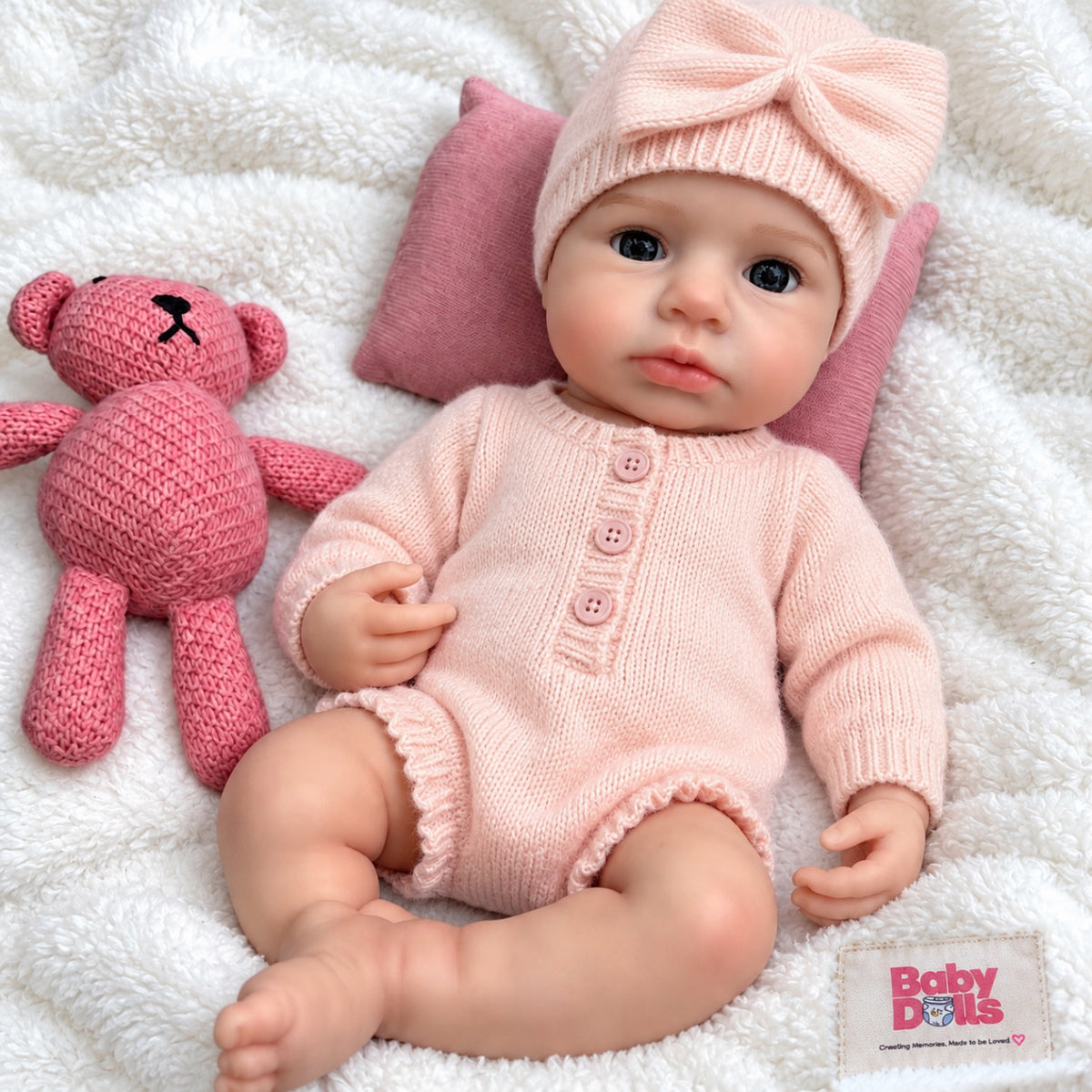 45cm Full Body Silicone Reborn Doll – Realistic Baby Doll – Girl (Rosie)