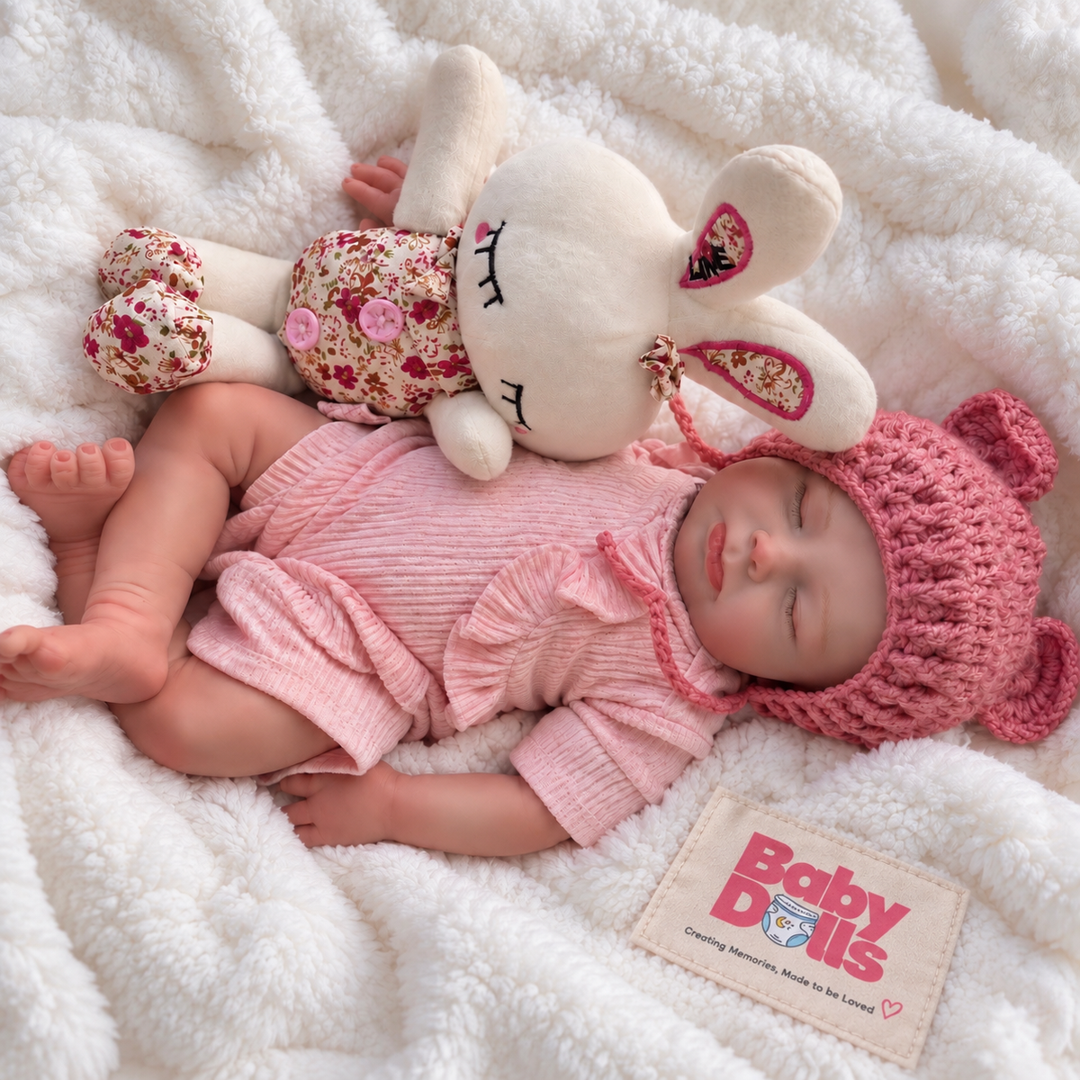 45cm Full Body Silicone Reborn Doll – Realistic Baby Doll – Girl (Holly)