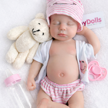 33cm Full Body Silicone Reborn Doll – Realistic Baby Doll Toy – Boy/Girl (Jamie)