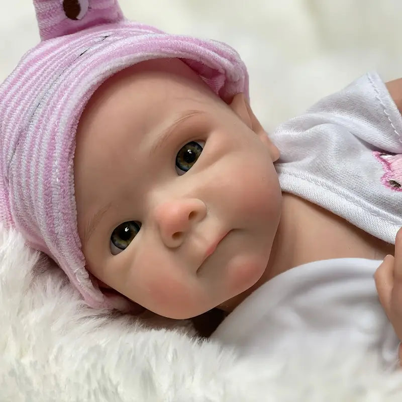 33cm Silicone Reborn Baby Doll – Realistic Lifelike Girl Doll close-up view