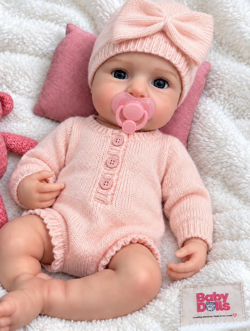 45cm Full Body Silicone Reborn Doll – Realistic Baby Doll – Girl (Rosie)