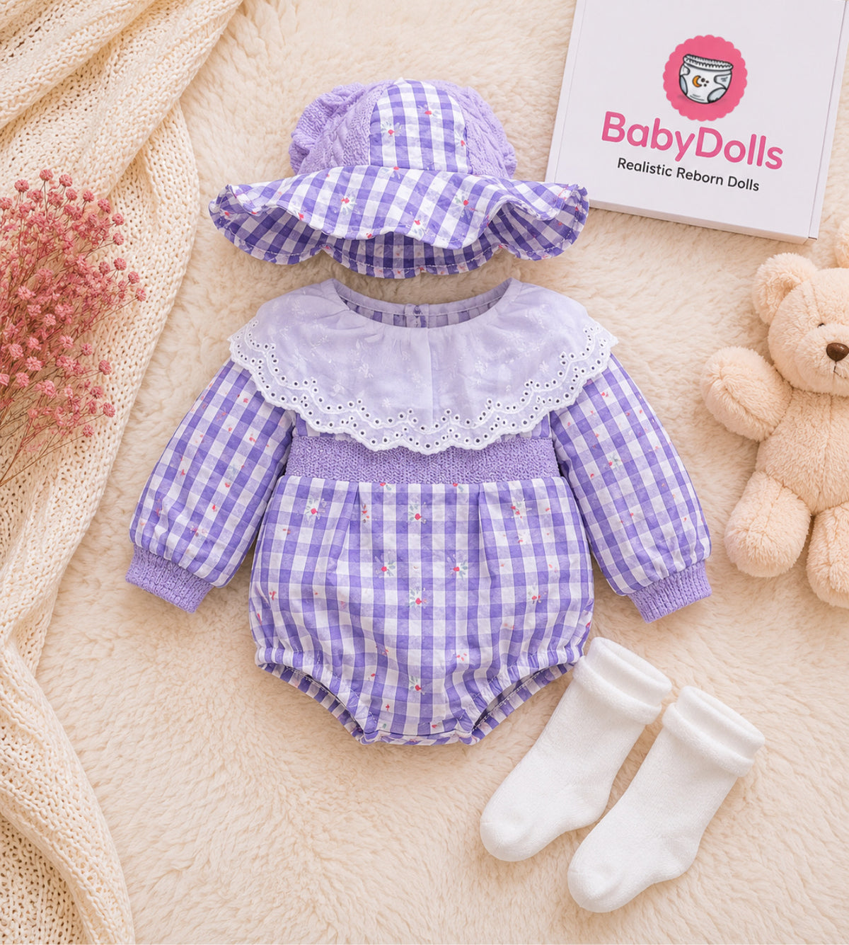 33cm Reborn Doll Outfit – 3-Piece Set in Various Styles