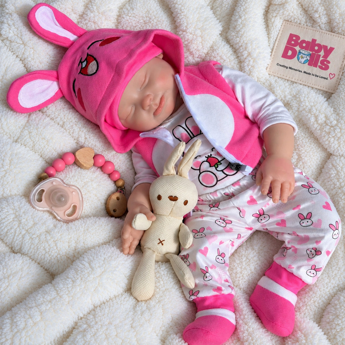 45cm Full Body Silicone Reborn Doll – Realistic Baby Doll – Girl (Holly)