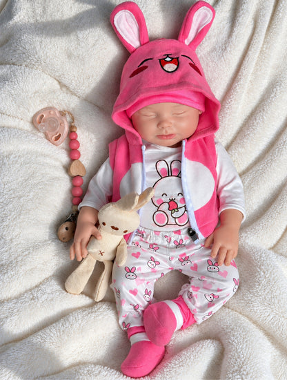 45cm Full Body Silicone Reborn Doll – Realistic Baby Doll – Girl (Holly)