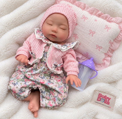 34cm Full Body Silicone Reborn Doll – Realistic Baby Doll – Girl (Yumi)
