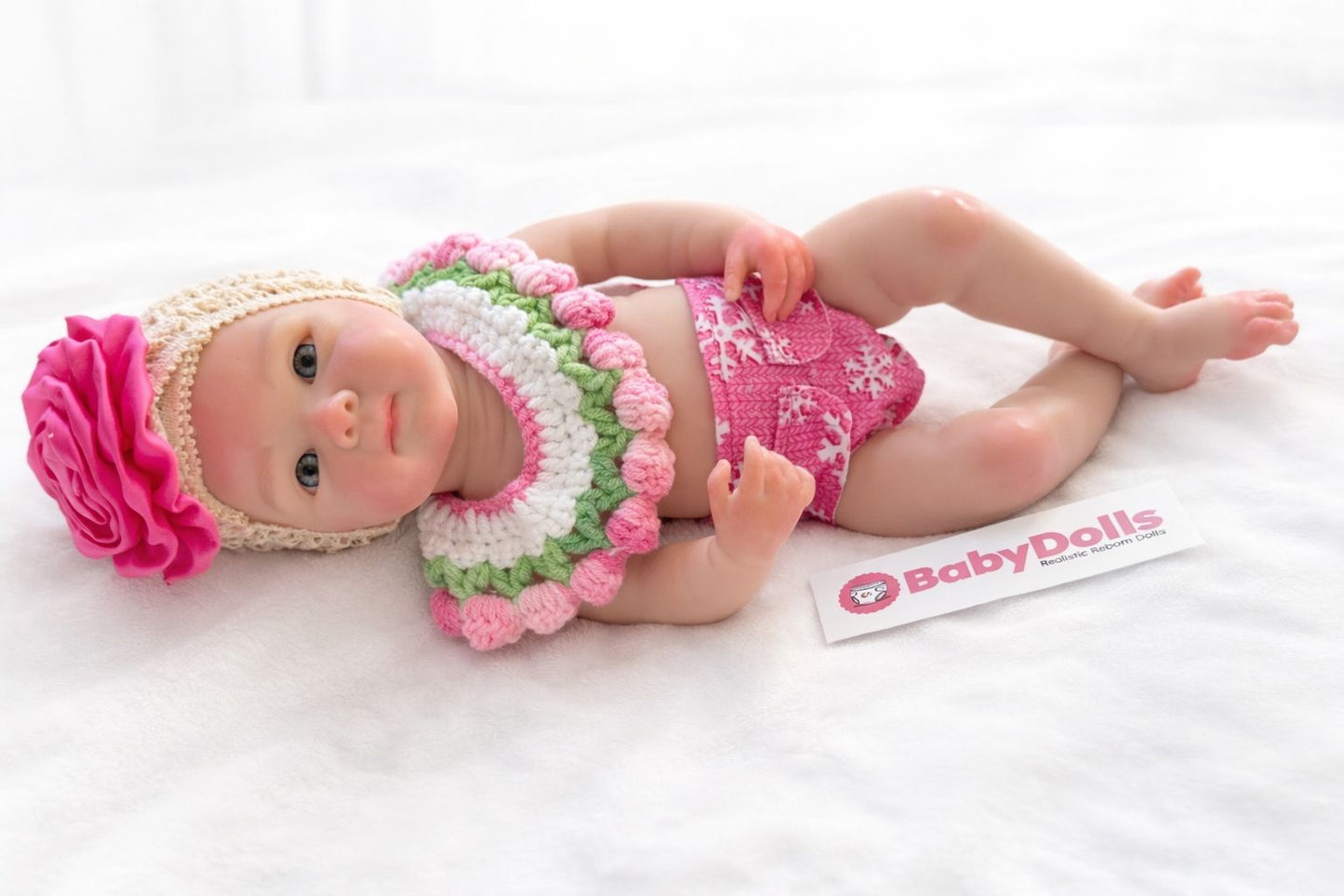 33cm Full Body Silicone Reborn Doll – Realistic Baby Doll Toy – Girl (Zoe)